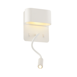 ^ΕΠΙΤΟΙΧΟ Φ/Σ LED 8W 3000K 640LM ΛΕΥΚΟ ΜΕΤ/ΚΟ 16Χ9Χ45CM PRIAMUS  -V86LEDW45WH