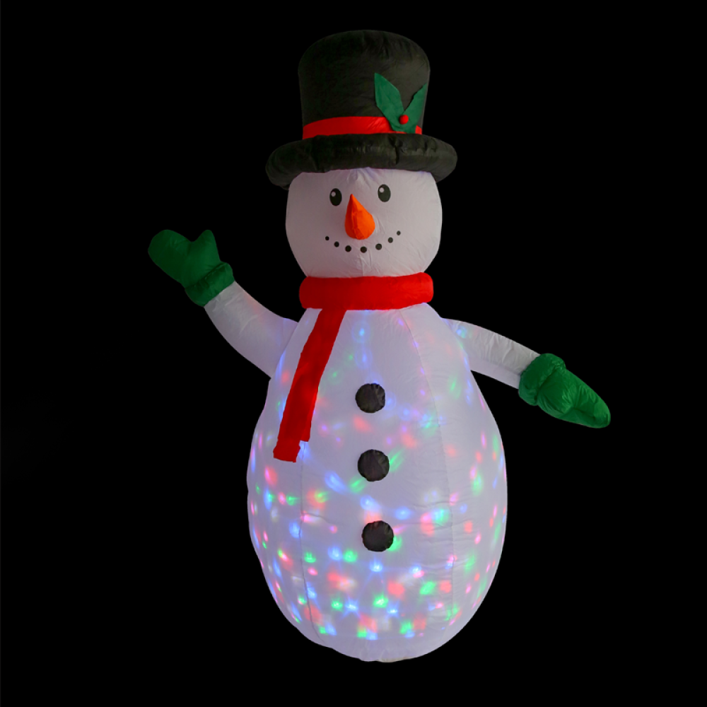 INFLATABLE SNOWMAN 1 LED ΛΑΜΠ.ΑΝΤΑΠ.(12V), RGB,  ΣΤΑΘ. IP44, Η180CM, 2M ΠΡΑΣ. ΚΑΛ. ΤΡΟΦ.  -X07003439