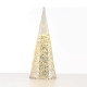 ^ SILVER & WHITE SEQUIN CONE TREE 20 WW LED ΛΑΜΠ. ΜΠΑΤ. 3ΧΑΑ,IP20 Φ20,5Χ60CM  -X1124117