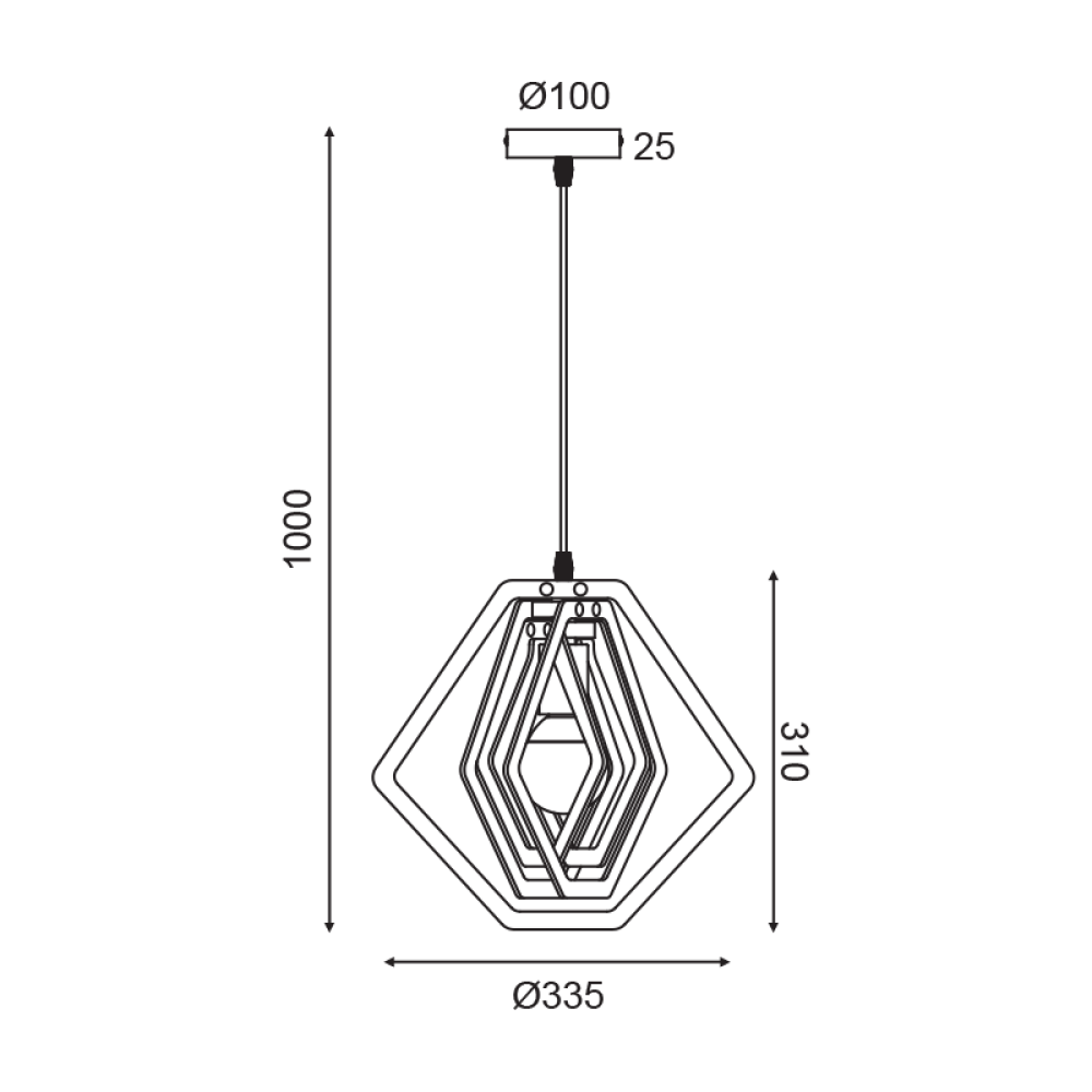 Κρεμαστό Φωτιστικό TRITON ZM391P34WLL