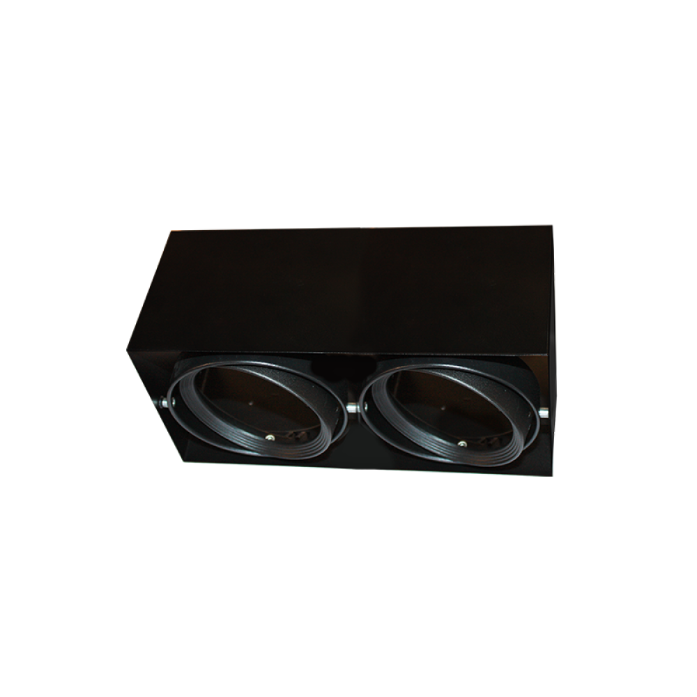 Διπλή Κονσόλα Οροφής Μαύρη Ρυθμιζόμενη Γωνία Φωτισμού MCDAR2B