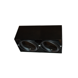 Διπλή Κονσόλα Οροφής Μαύρη Ρυθμιζόμενη Γωνία Φωτισμού MCDAR2B