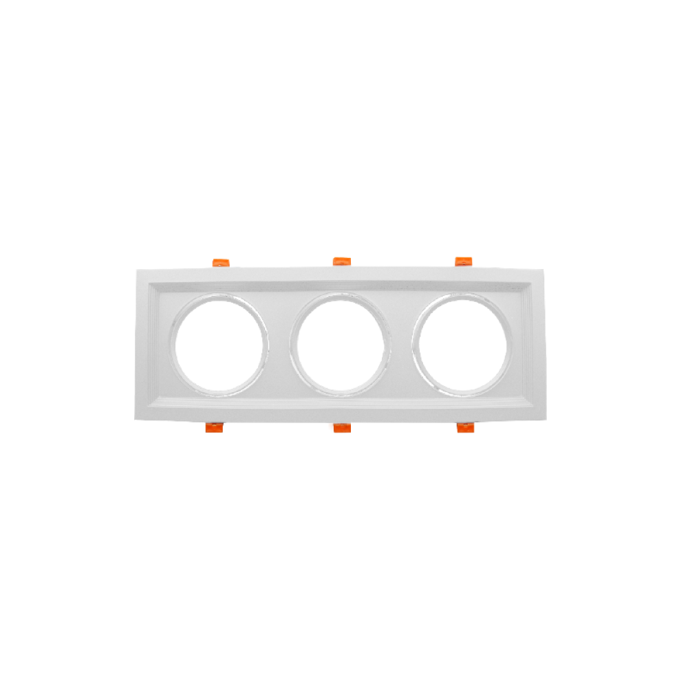 Τριπλή Χωνευτή Κονσόλα Οροφής Λευκή Ρυθμιζόμενη Γωνία Φωτισμού XMQAR3W