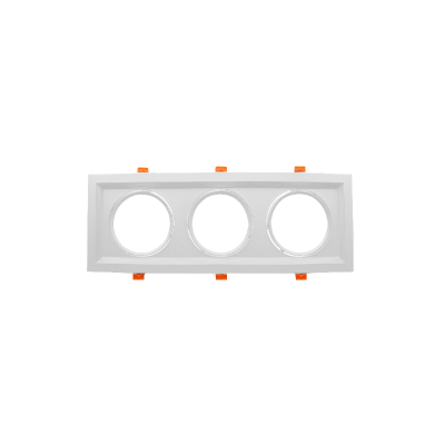 Τριπλή Χωνευτή Κονσόλα Οροφής Λευκή Ρυθμιζόμενη Γωνία Φωτισμού XMQAR3W