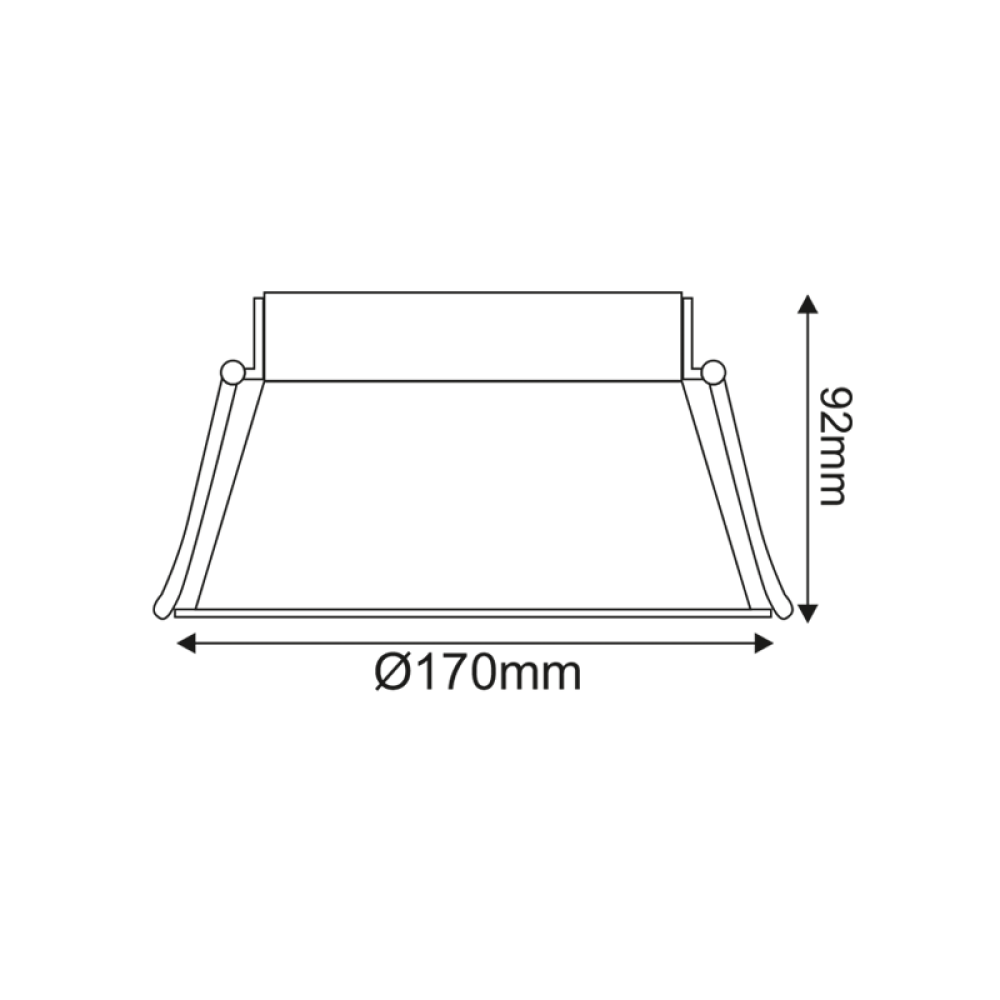Trimless Χωνευτό Σποτ Οροφής Μαύρο Ρυθμιζόμενο GLCAR1B