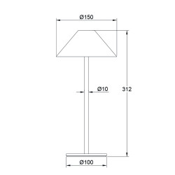 Φωτιστικό LED Φορτιζόμενο KONUS  Σκούρο Γκρι LG5860G-300