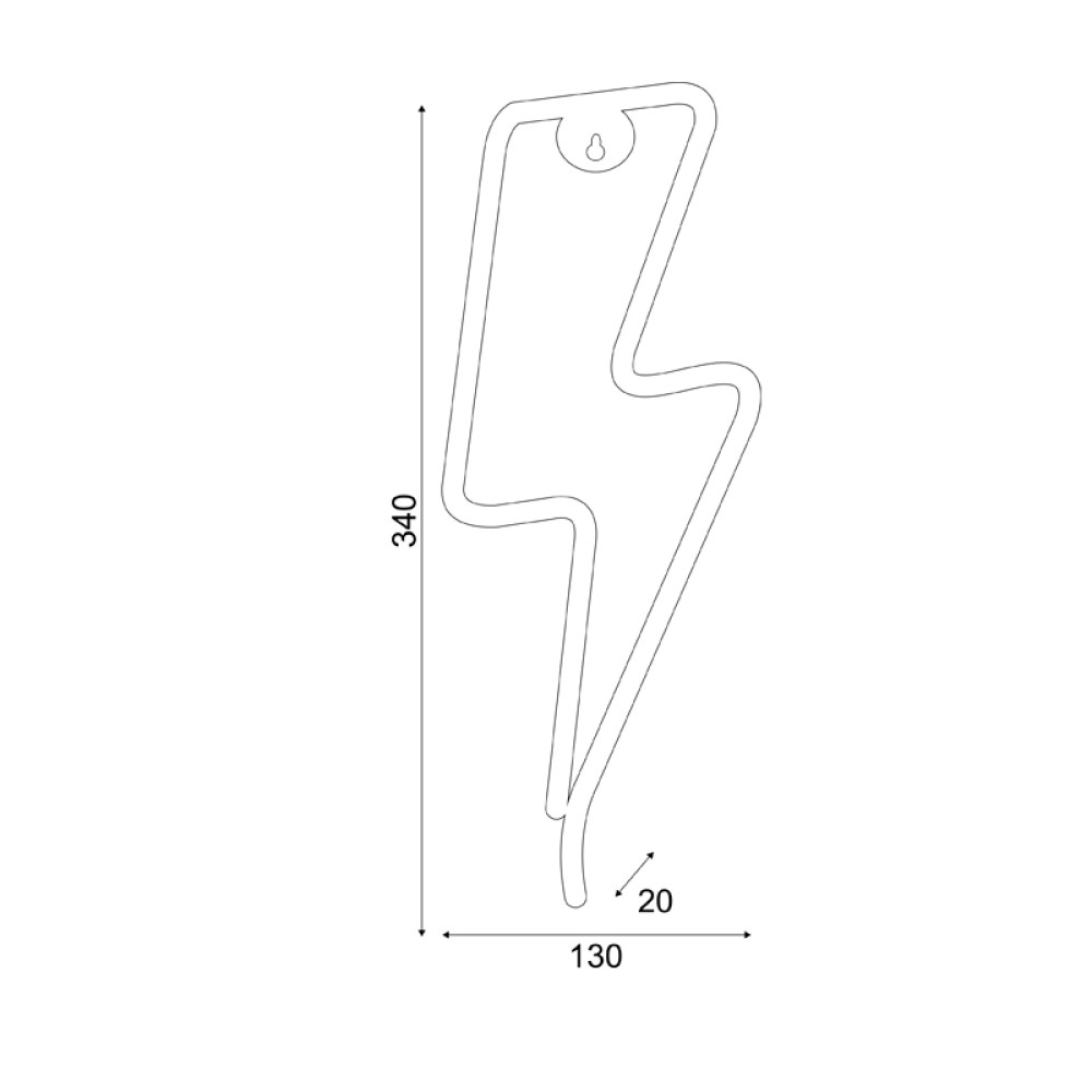 Neon LED Φωτιστικό Αστραπή F040013182