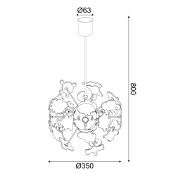 Κρεμαστό Παιδικό Φωτιστικό SPACE MD160224SP