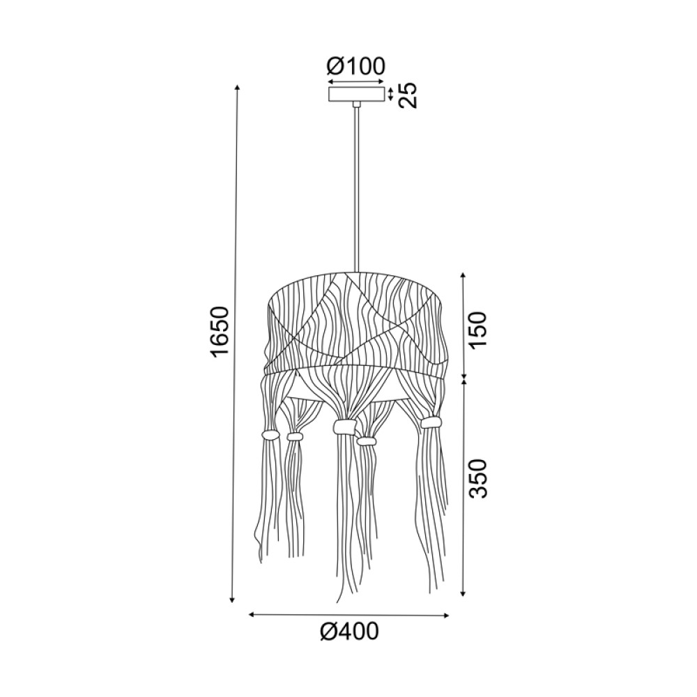 Κρεμαστό Φωτιστικό THASSOS TF20221P
