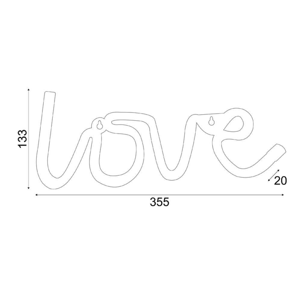 Neon LED Φωτιστικό LOVE X041181322