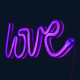 Neon LED Φωτιστικό LOVE X041187322