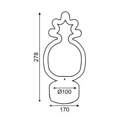 Γιρλάντα LED Ανανάς 41 Λαμπάκια X044110328
