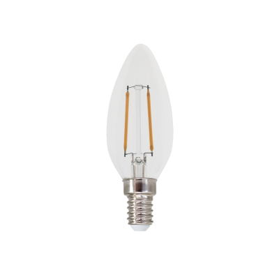 LED FILAMENT E14 C35 2W 2700K 230V AC 250LM RA80 30000H 360°  -FLAM2WW