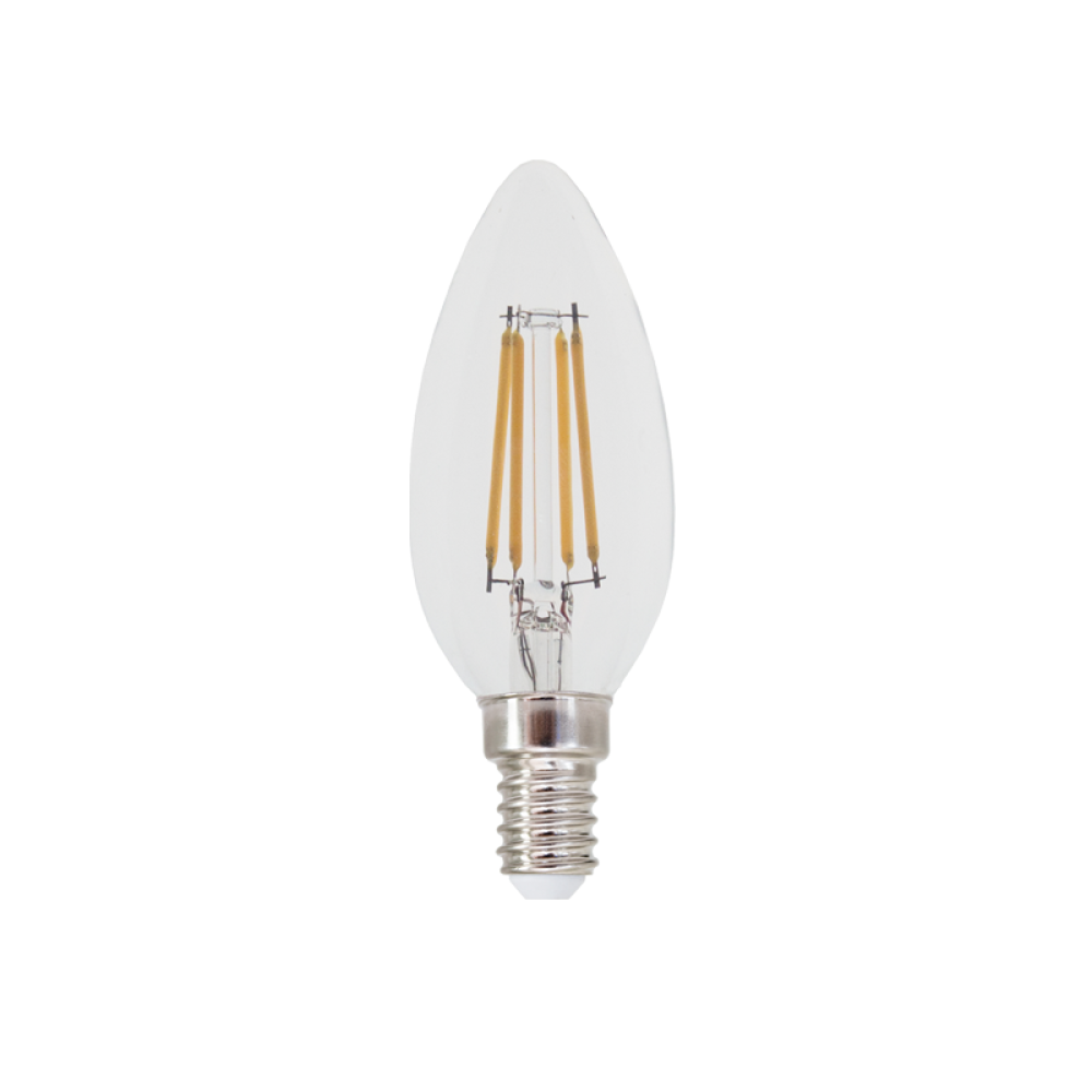 LED FILAMENT E14 STEP-DIM C35 4W 2700K 230V AC 570LM RA80 30000H 360°  -FLAM4WWSD