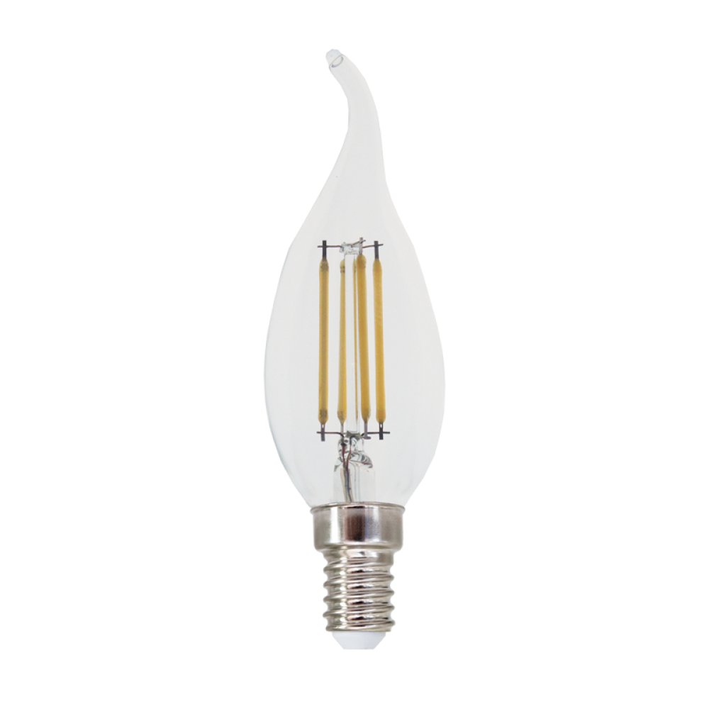 LED FILAMENT E14 STEP-DIM C35 4W TIP 2700K 230V AC 570LM RA80 30000H 360°  -FLAM4WWTIPSD