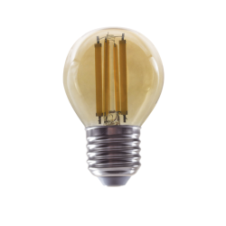 LED FILAMENT E27 DIM G45 6W AMBER 2700K 230V AC 700LM RA80 30000H 360°  -ALIN6WWDIMAM