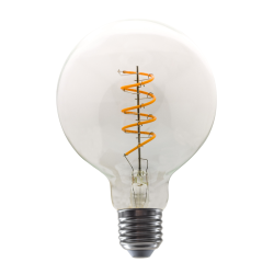 LED FILAMENT E27 DIM G95 4W SPIRAL 1800K 230V AC 300LM RA80 30000H 360°  -PALA954WWSDIM