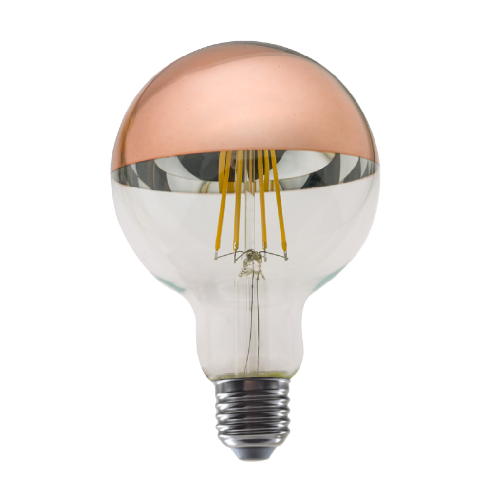 LED FILAMENT E27 DIM G95 8W ROSE GOLD 2700K 230V AC 900LM RA80 30000H 180°  -PALA958WWDIMRG