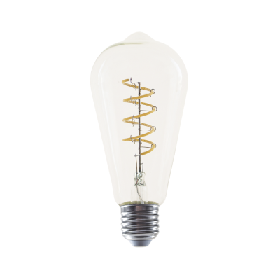 LED FILAMENT E27 DIM ST64 4W SPIRAL 1800K 230V AC 300LM RA80 30000H 360°  -CONDI4WWSDIM