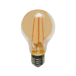LED FILAMENT E27 STEP-DIM A60 8W AMBER 2700K 230V AC 940LM RA80 30000H 360°  -ELIOR8WWAMSD