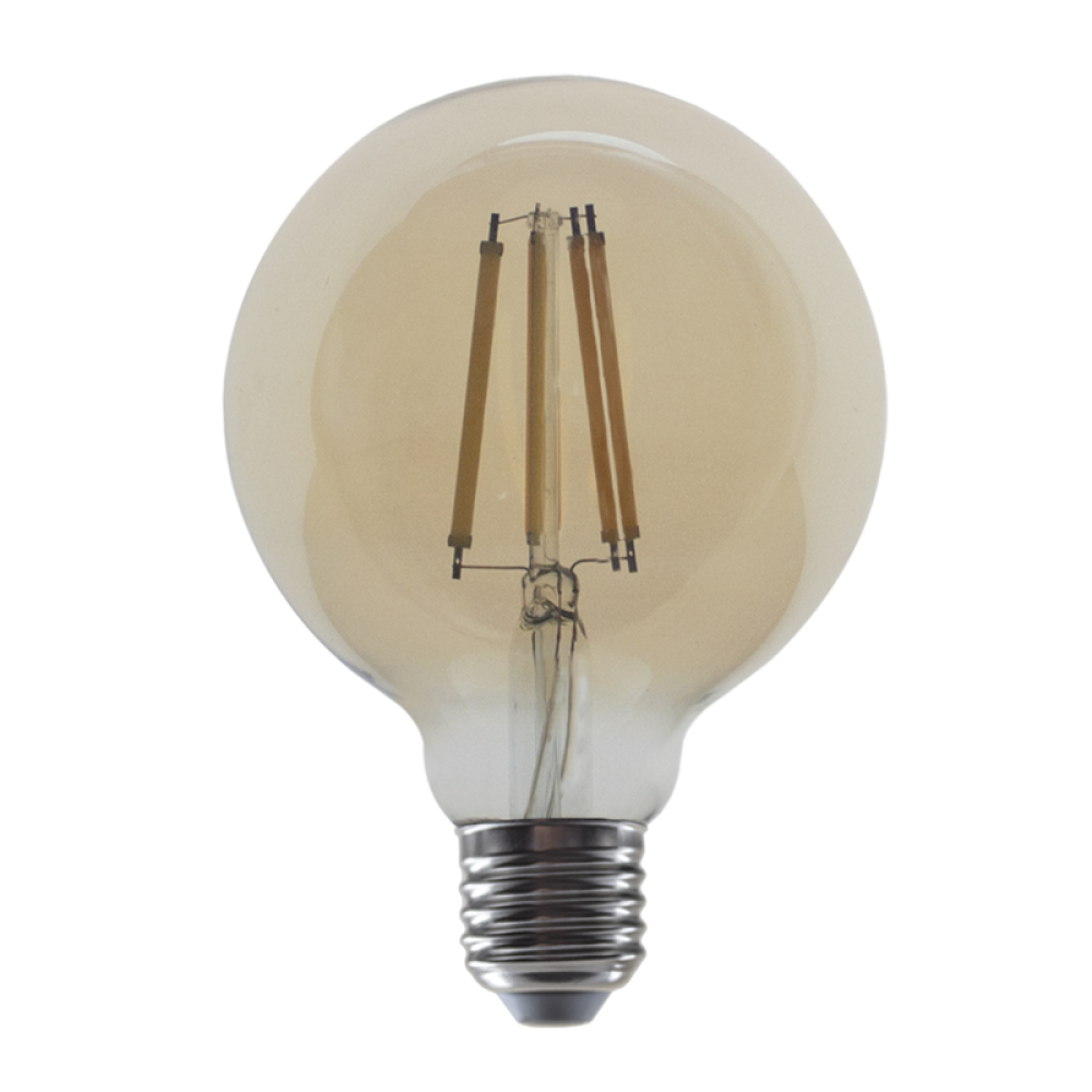 LED FILAMENT E27 STEP-DIM G95 10W AMBER 2700K 230V AC 1260LM RA80 30000H 360°  -PALA9510WWAMSD