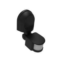 ΑΝΙΧΝΕΥΤΗΣ ΚΙΝΗΣΗΣ ΥΠΕΡΥΘΡΩΝ ΕΠΙΤΟΙΧΟΣ 230V IP44 180° 2~12m MAX ΜΑΥΡΟΣ  -ELPIRWB