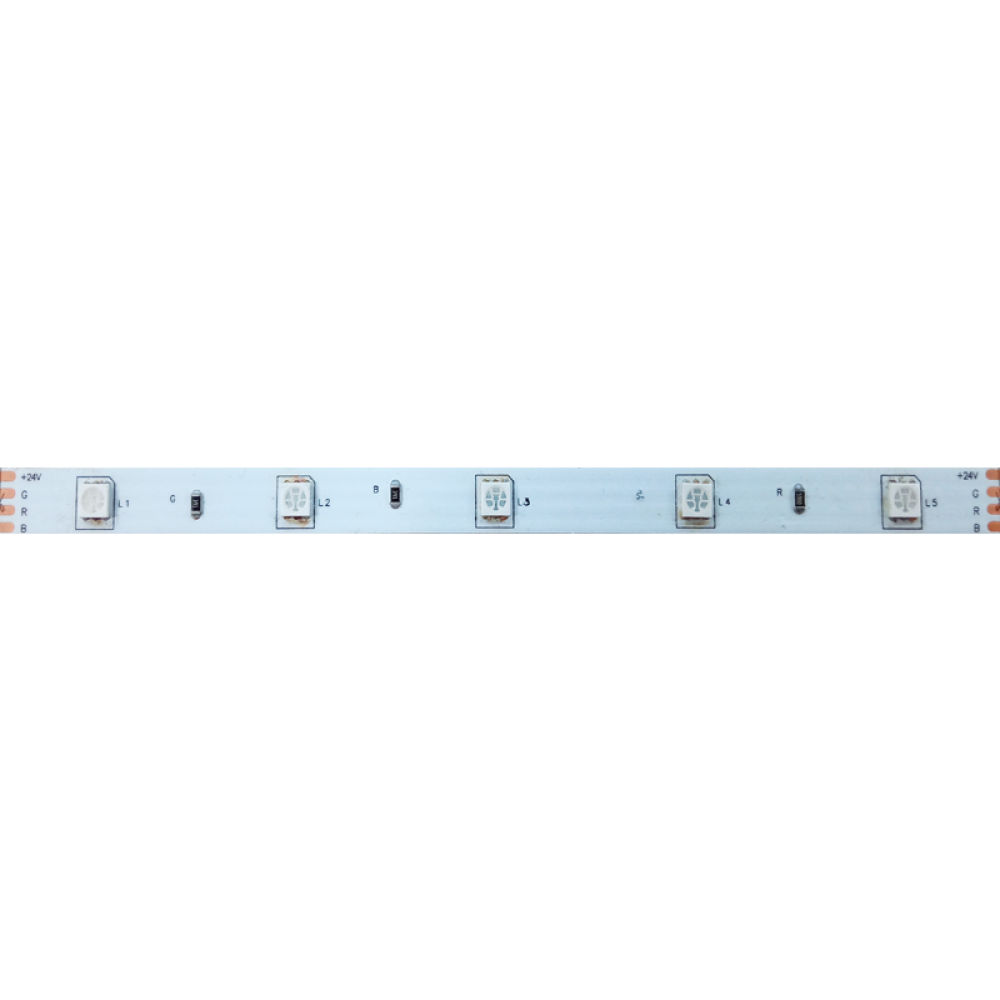 ΛΩΡΙΔΑ LED 5M 7.2W/M 24V DC IP65 NANO RGB 10mm  -24505072RGBPC