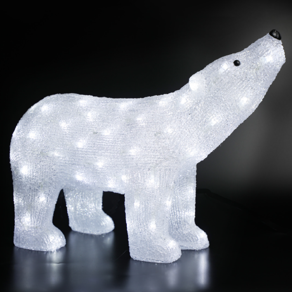ACRYLIC HEAD UP BEAR 120 LED ΛΕΥΚΑ IP44 55*17,5*37,5cm  30cm ΚΑΛ.  -X081202229