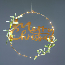 CIRCLE MERRY CHRISTMAS ΚΡΕΜΑΣΤ ΔΙΑΚΟΣΜΗΤΙΚ 40LED ΛΑΜΠ ΘΕΡΜ ΣΤΑΘ ΜΠΑΤ 2ΧΑΑ(ΔΕΝ ΣΥΜΠ) IP20 ΔΙΑΜ:40cm  -X13401125