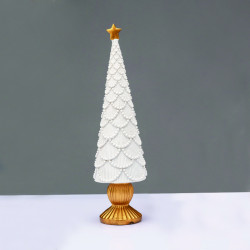 ΔΙΑΚΟΣΜΗΤΙΚΟ ΧΡΙΣΤΟΥΓΕΝΝΙΑΤΙΚΟ ΔΕΝΤΡΟ  RESIN XMAS TREE  ΛΕΥΚΟ 56cm  -X1556210