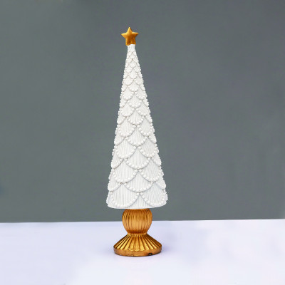 ΔΙΑΚΟΣΜΗΤΙΚΟ ΧΡΙΣΤΟΥΓΕΝΝΙΑΤΙΚΟ ΔΕΝΤΡΟ  RESIN XMAS TREE  ΛΕΥΚΟ 56cm  -X1556210
