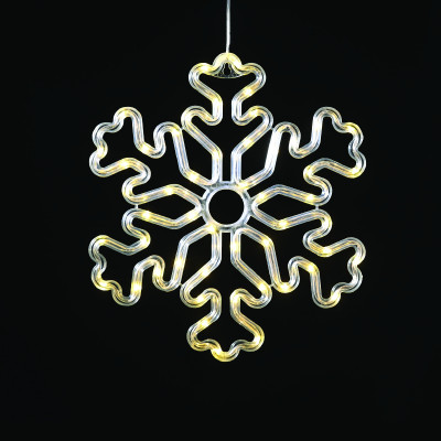 "PLASTIC SNOWFLAKE" 50 LED ΛΑΜΠΑΚΙΑ WW ΜΠΑΤ. (3ΧΑΑ)/USB, IP20, 30.5*0.7*27.5  -X04501311