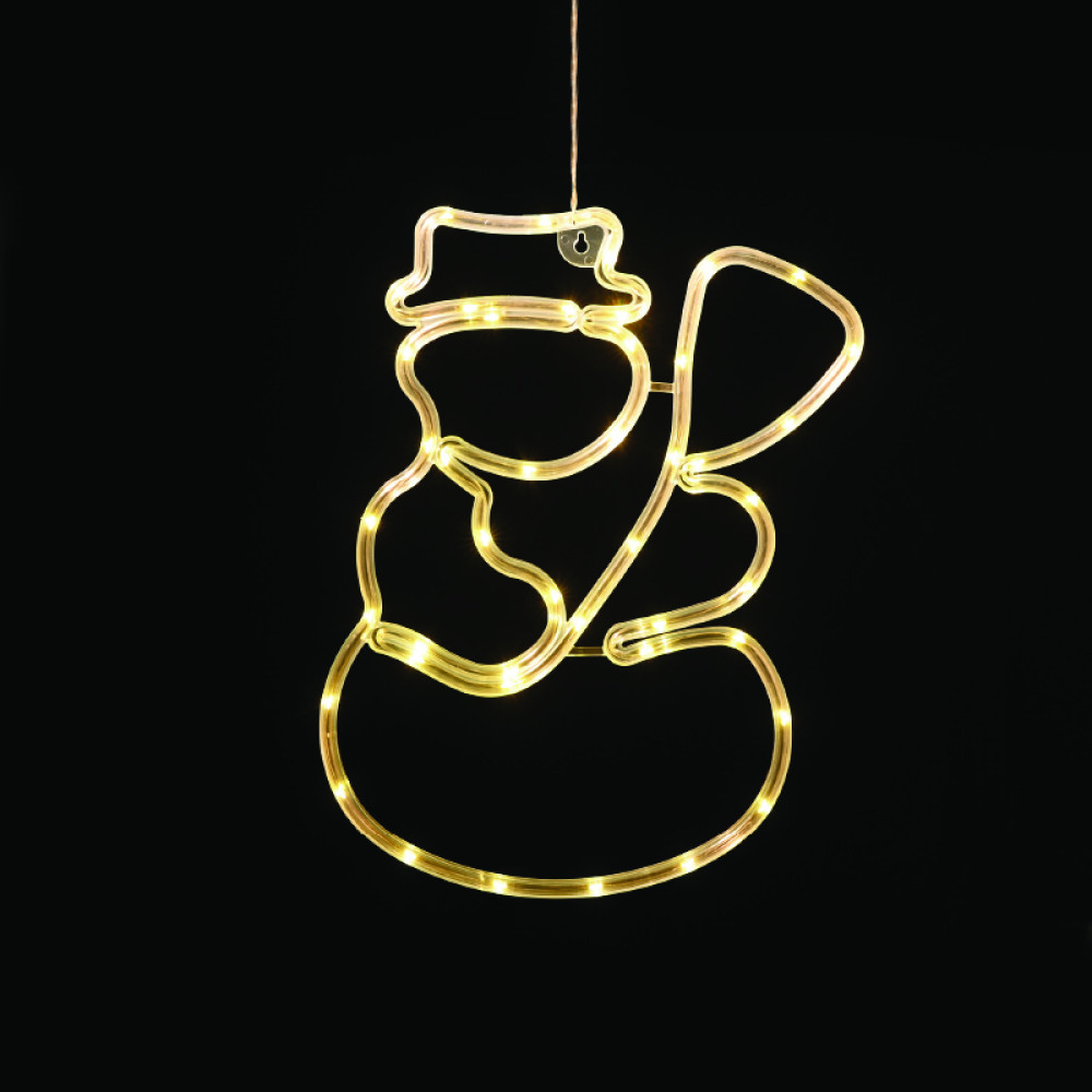 PLASTIC SNOWMAN 44 LED ΛΑΜΠΑΚΙΑ WW ΜΠΑΤ. (3ΧΑΑ)/USB, IP20, 24.4*0.7*35.7  -X04441304