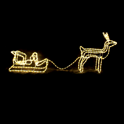 Φωτεινή Διακόσμηση Ελαφιού με Έλκηθρο REINDEER WITH SLEIGH X083121214N