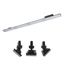 BLACK LED LINEAR MOVABLE TRACK LUMINAIRE 40W 4000K 3-PHASE 90° 5600LM 230V AC Ra90 L1144MM 5YRS   -MARK4040B4M