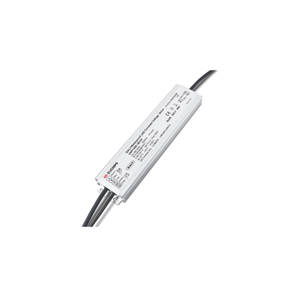 LED CV DALI2 METAL DRIVER 150W 230V AC- 24V DC 6.25A IP67 5YRS EUCHIPS  -UWP150D-1M24V