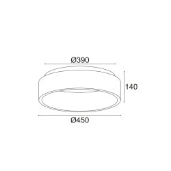 Πλαφονιέρα Οροφής LED APOLLO Μαύρο BR81LEDC45BKCCT