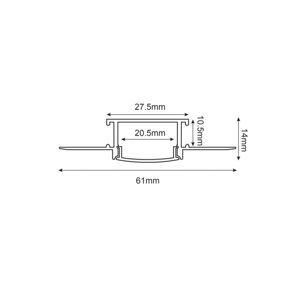 Ευέλικτο Προφίλ Αλουμινίου P125FL