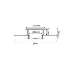 Ευέλικτο Προφίλ Αλουμινίου P125FL