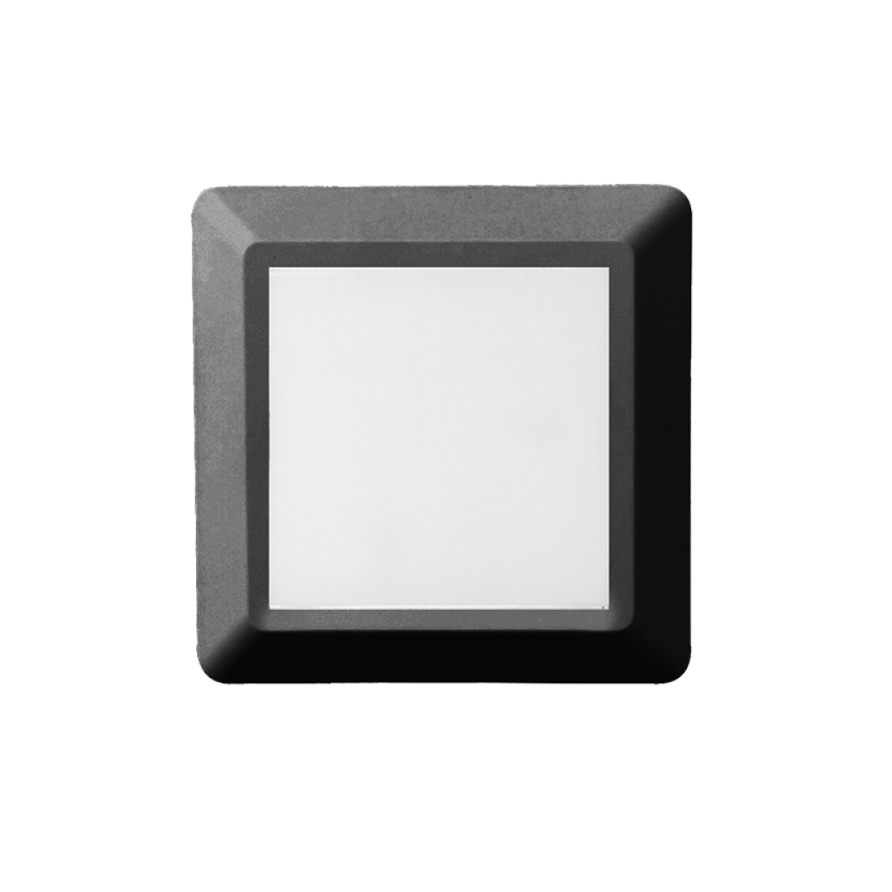 LED WALL SQUARE LUMINAIRE DARK GREY 230V AC IP65 4W 3000K 270LM RA80  -SLIM51NDG