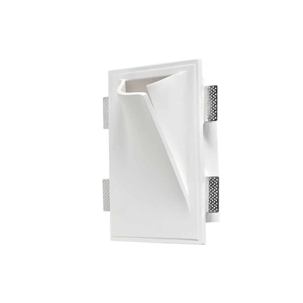 Γύψινη Απλίκα Τοίχου Trimless με Δεξιό Άνοιγμα, Ντουί E14 G8051R