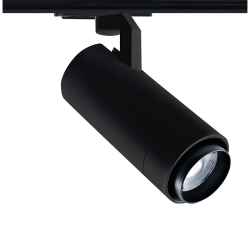 SAND BLACK LED ZOOMABLE TRACK LUMINAIRE 25W 4000K 1-PHASE 25-60° 3000LM MAX. 230V AC Ra80 5YRS  -MEL2540B2