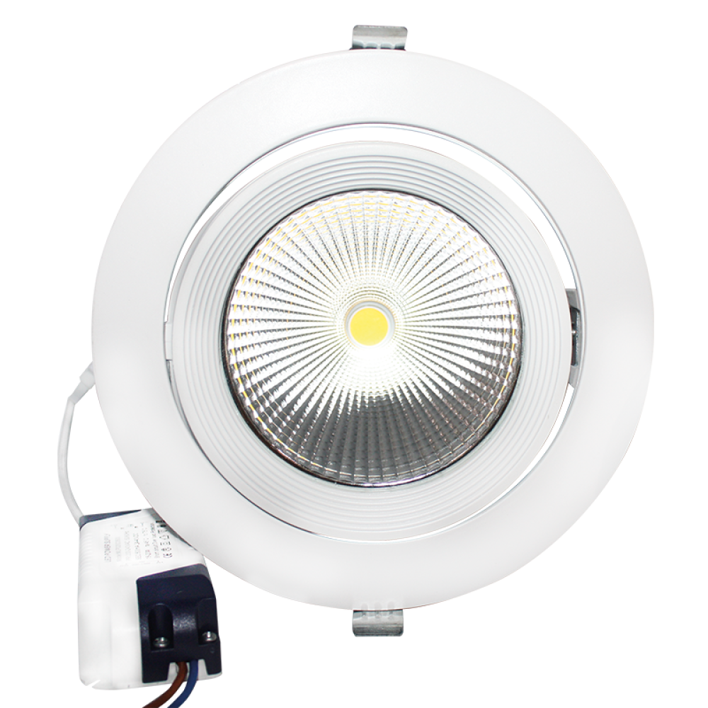 WHITE LED RECESSED MOVABLE LUMINAIRE 30W 3000K 60° 3400LM 230V Ra80  -LINO3030N