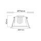 LED ΛΕΥΚΟ ΧΩΝΕΥΤΟ ΦΩΤΙΣΤΙΚΟ 10W 6500K 1100Lm 40° IP44 230V AC Ra80 Φ87*62MM 5YRS  -DOL1065