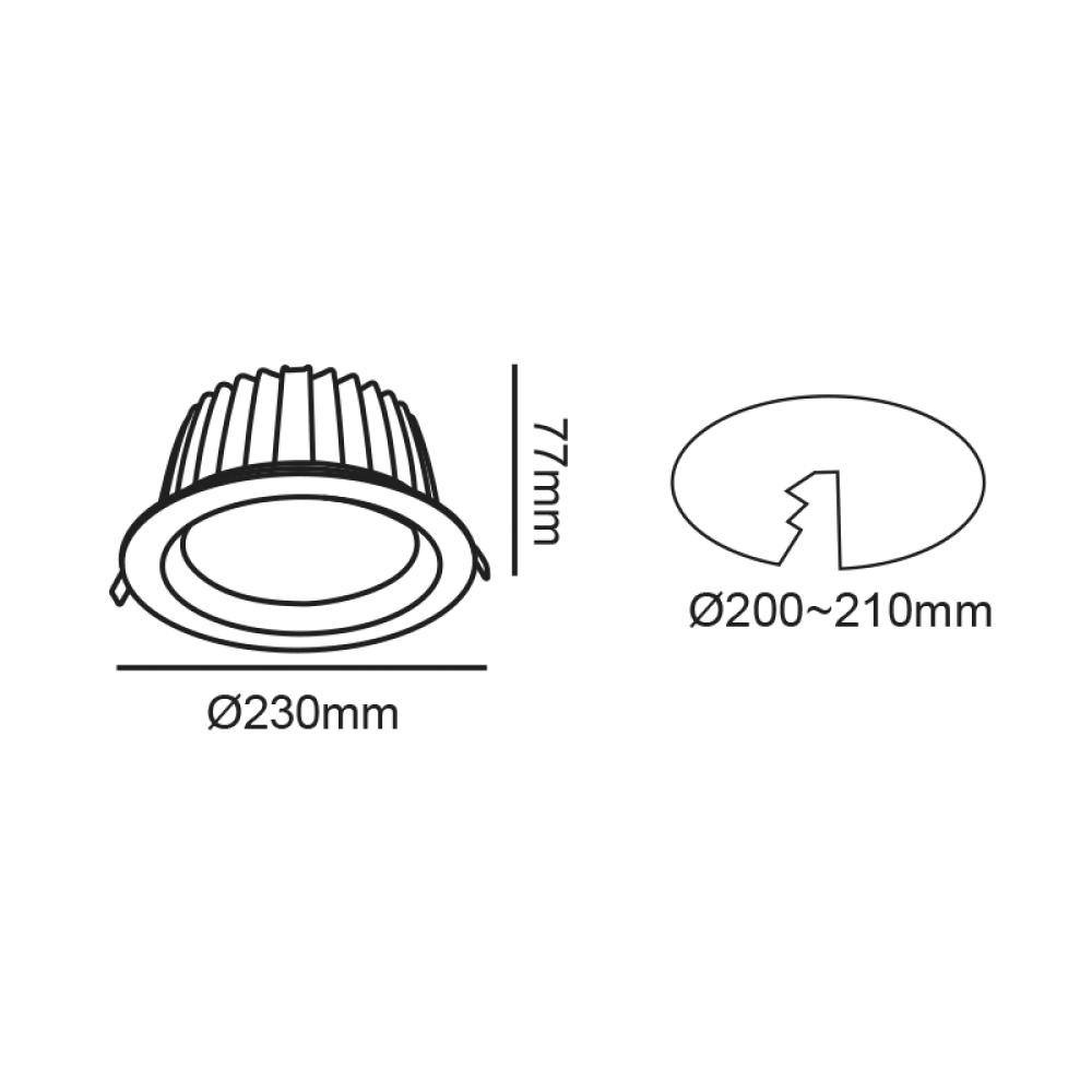 Χωνευτό Φωτιστικό LED VIDO4065