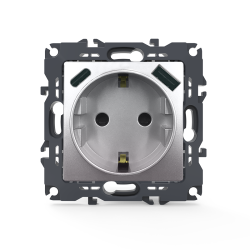 PRIME ΠΡΙΖΑ ΣΟΥΚΟ ΑΣΦΑΛΕΙΑΣ 1x2P+E 16A 250VAC & 2*USB (TYPE A+C)  5VDC 3A IP20 ΑΛΟΥΜΙΝΙΟ  -1000116403