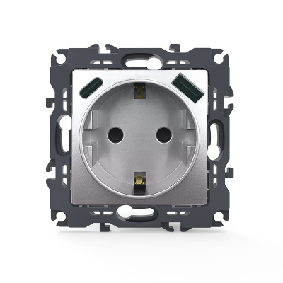 PRIME ΠΡΙΖΑ ΣΟΥΚΟ ΑΣΦΑΛΕΙΑΣ 1x2P+E 16A 250VAC & 2*USB (TYPE A+C)  5VDC 3A IP20 ΑΛΟΥΜΙΝΙΟ  -1000116403