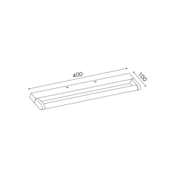 ΕΠΙΤΟΙΧΟ Φ/Σ LED 6W 380LM 4000K ΧΡΩΜΙΟ ΑΛΟΥΜΙΝΙΟ 400Χ100Χ25ΜΜ BATI  -PN2834LED40CH
