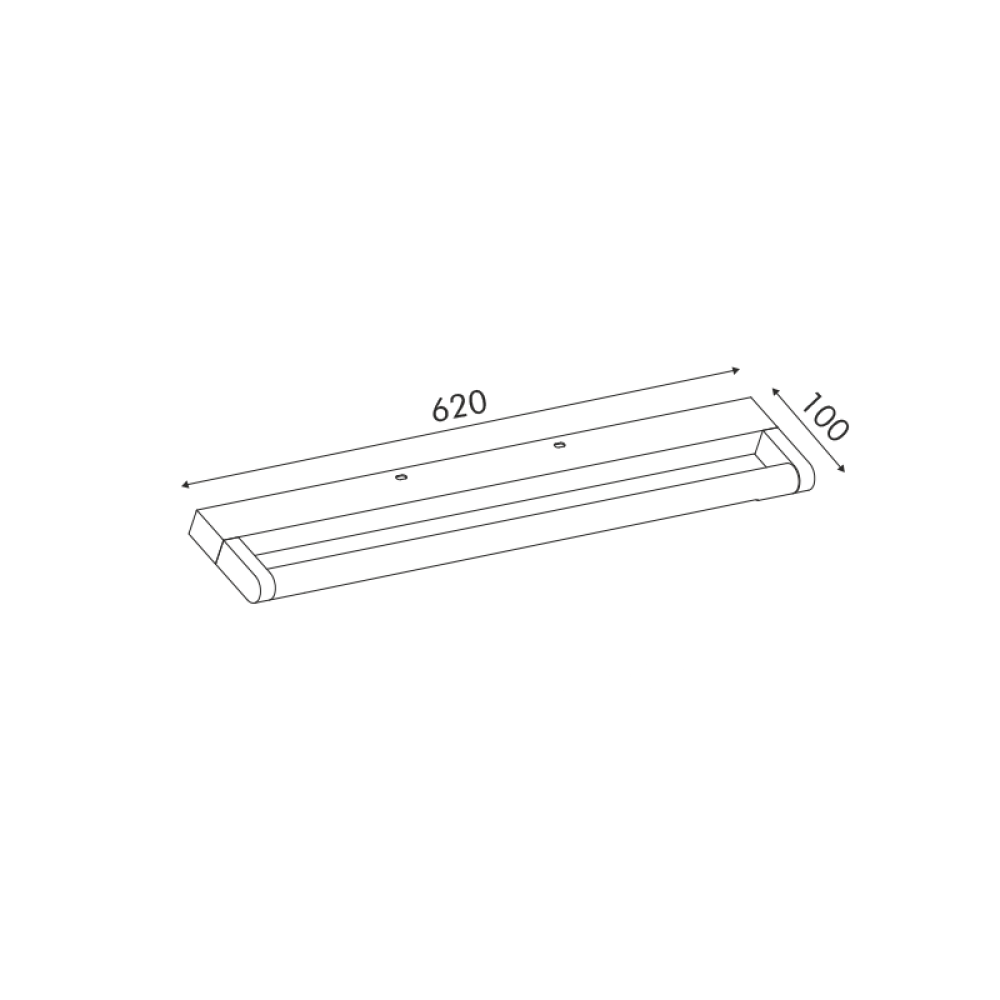 ΕΠΙΤΟΙΧΟ Φ/Σ LED 12W 780LM 4000K ΜΑΥΡΟ ΑΛΟΥΜΙΝΙΟ 620Χ100Χ25ΜΜ BATI  -PN2834LED62BK