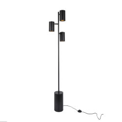 ΔΑΠΕΔΟΥ ΜΑΥΡΟ ΜΕΤΑΛΛΟ D15*H165cm 3ΧΕ27 KENNETH  -MF240573
